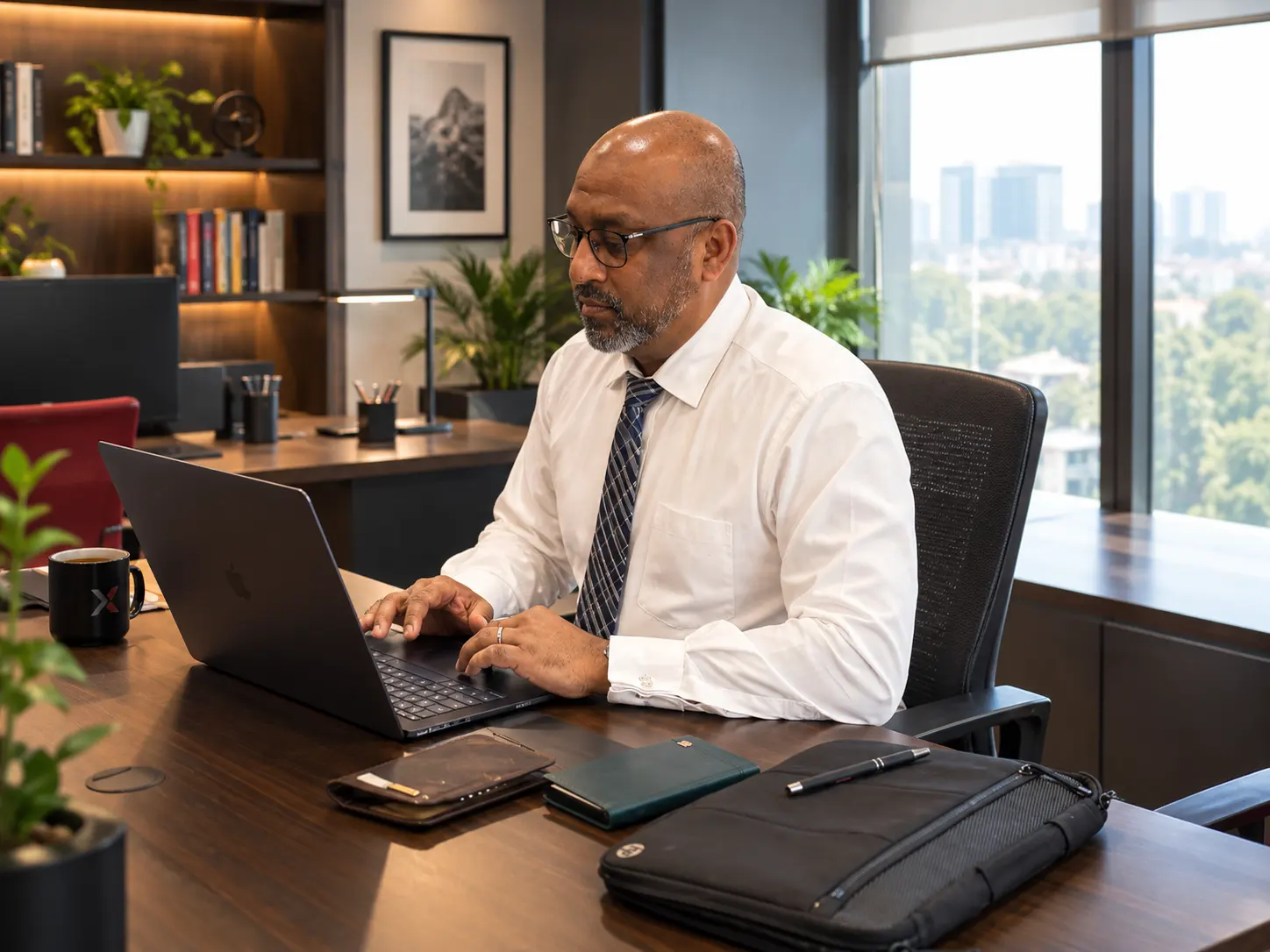 Strategic Partnership Solutions Executive at desk